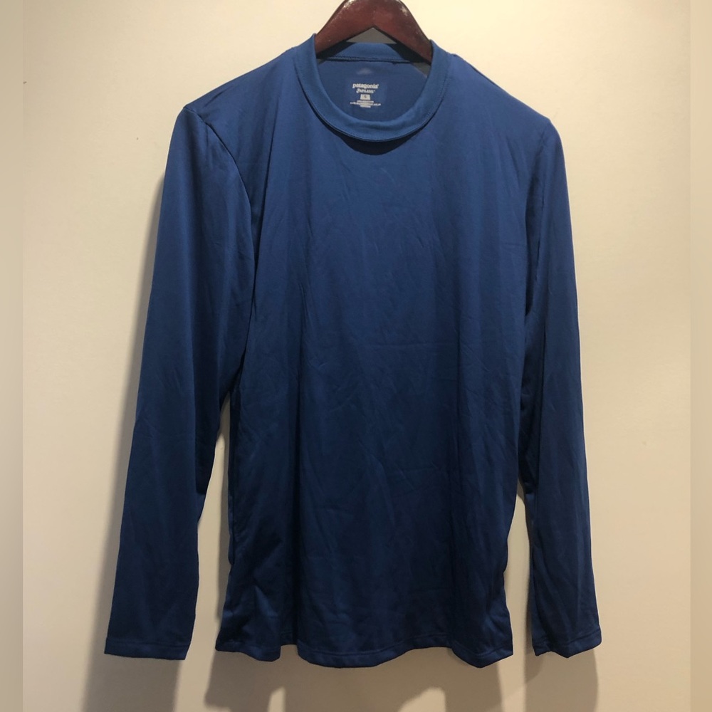 Men's Long Sleeve Crew Neck Shirt - Blue